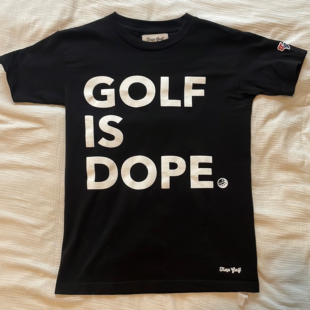 Golf Is Dope Black Tee Shirt - Trap Golf